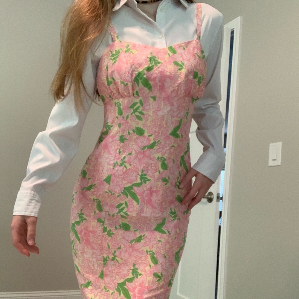 silk floral tibi dress